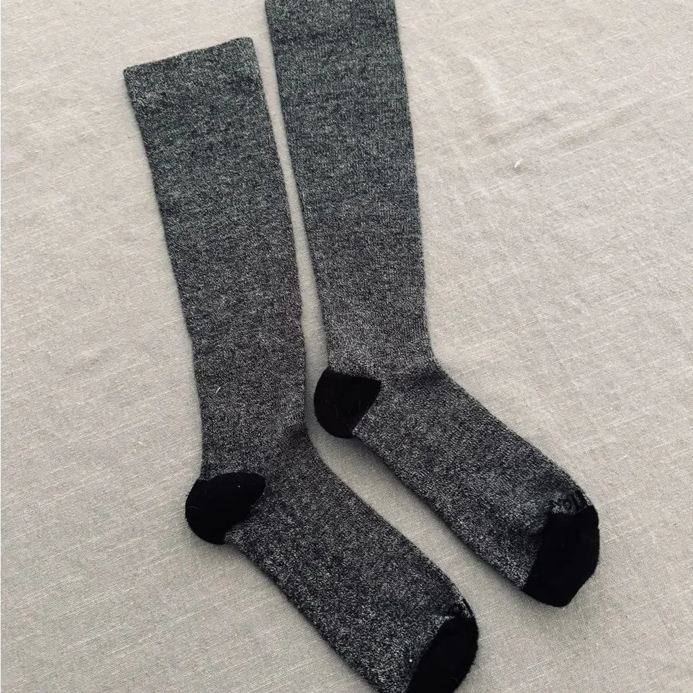 Wellow Heather Gray Tall Compression Socks XL